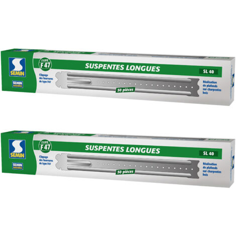 Suspentes Longues 400 mm F47 Semin - Boite de 50 (lot de 2)