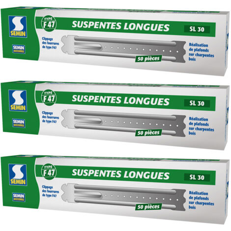 Suspentes Longues 300 mm F47 Semin - Boite de 50 (lot de 3)