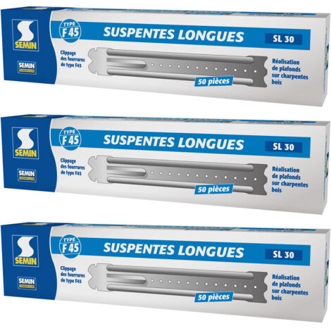 Suspentes Longues 300 mm F45 Semin - Boite de 50 (lot de 3)