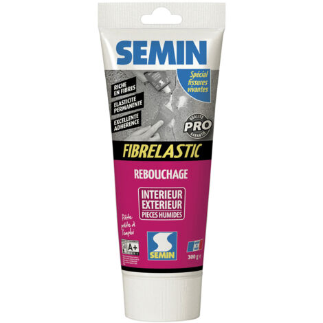 Enduit de rebouchage élastique pour fissures vivantes Fibrelastic Semin - intérieur/extérieur - tube de 300 g