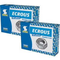 Ecrous hexagonaux Semin avec Filetage - diamètre 6 mm - boite de 100 (lot de 2)
