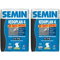 Semin – Enduit de ragréage autolissant fibré P3/P4 – Prise accélérée – Sac 25 kg – Pour sols intérieurs et extérieurs – Lot de 2
