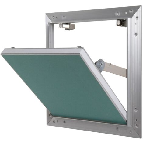 Trappe de visite alu hydro Semin - 400 mm x 400 mm x 12.5 mm - ouverture poussez/lâchez - pièces humides - accès aux gaines techniques et conduites - murs et plafonds