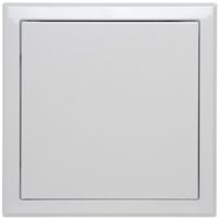 Semin – Trappe de visite métallique laquée blanche 500 x 500 mm – Ouverture pousser/lâcher – Accès gaines techniques pour murs et plafonds