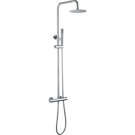 Barre de douche thermostatique - Robinets thermostatiques de salle de bain - Ensemble de barre de douche avec douchette,  Couleur Chrome