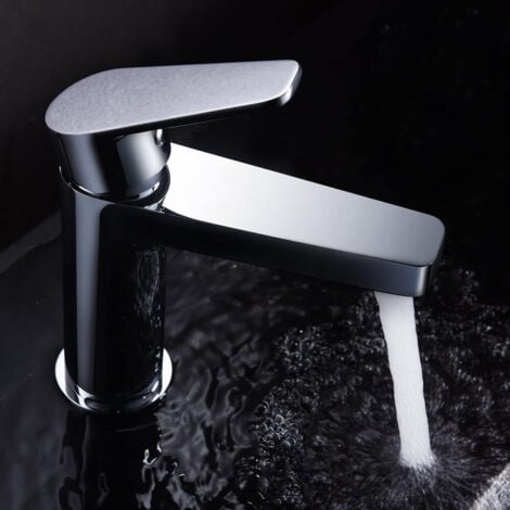 Robinet de lavabo monocommande - Robinet de salle de bain - Robinet de lavabo chromé