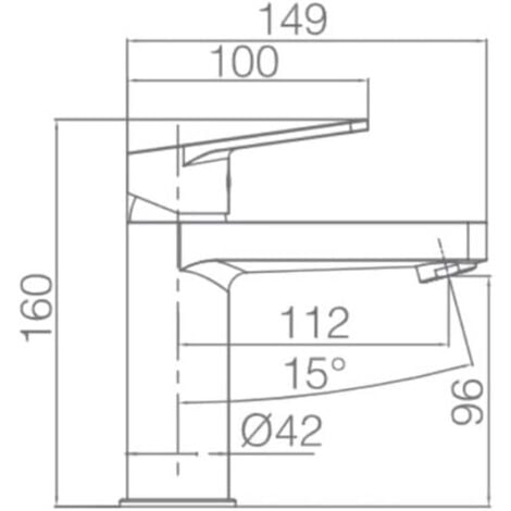 Robinet de lavabo monocommande - Robinet de salle de bain - Robinet de lavabo chromé