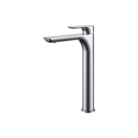 Robinet de lavabo monocommande avec bec haut - Robinet de salle de bain chromé