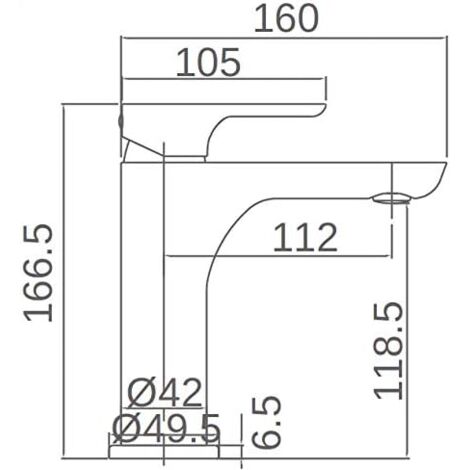 Robinet de lavabo monocommande - Robinet de salle de bain - Robinet de lavabo chromé