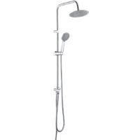 Kit colonne de douche adaptable à tout modèle de robinetterie grâce au flexible Chrome - Robinetterie non incluse