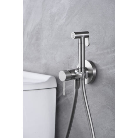 Mice - Rubinetto per bidet monocomando da incasso - Doccia igienica da incasso - Rubinetto da bagno intimo per bidet per acqua calda/fredda