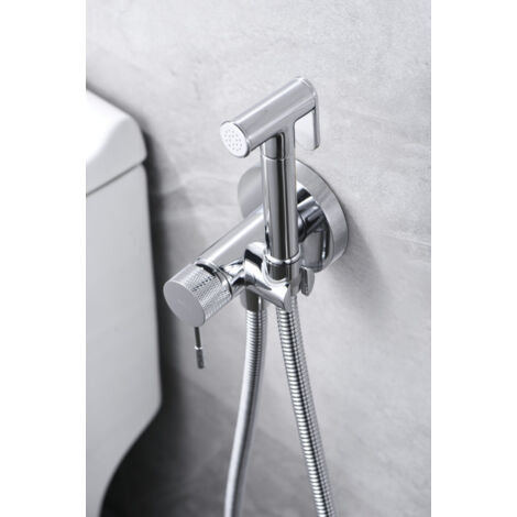 Mice - Rubinetto per bidet monocomando da incasso - Doccia igienica incorporata - Rubinetto per bagno bidet intimo per acqua calda/fredda