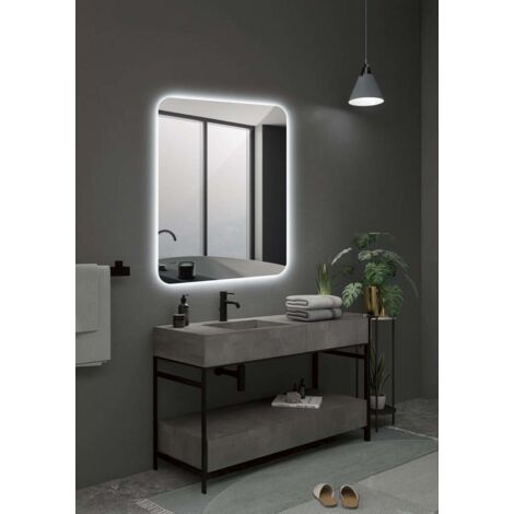 CristALED Specchio Da Bagno Rotondo A LED Serie Beta: 100 Cm, Retroilluminato Luce Fredda (5500K), Antiappannamento E Sensore - 2