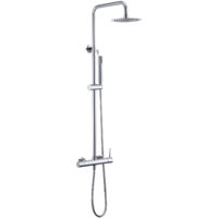 Colonna doccia con miscelatore inox integrato - soffione extra piatto - Rubinetteria bagno cromata