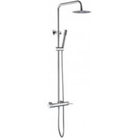 Set asta doccia monocomando allungabile - Colonna doccia monocomando con soffione, maniglia doccia, colore cromo