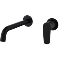 Rubinetto monocomando per lavabo da incasso in ottone Miscelatore per vasca da incasso Rubinetti per bagno monocomando Colore nero opaco