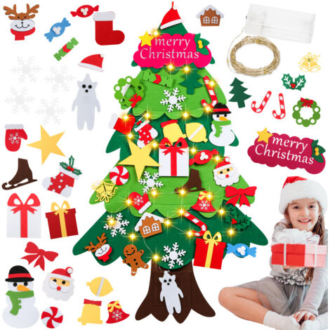 Arbre de Noël en Feutre Bricolage (Meilleur Cadeau pour Les Enfants)