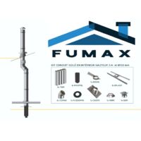 Kit conduit isolé en intérieur Hauteur 3 m Ø150