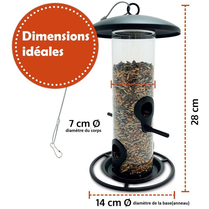 Navaris Angeoire Oiseaux Exterieur - Aison Oiseau En Bois De Pin Avec