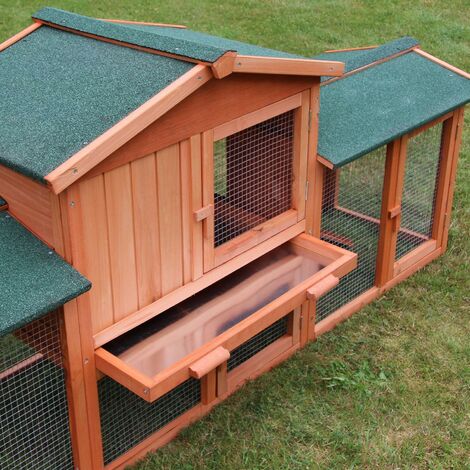 Cage Clapier Enclos lapin Extérieur en bois Haute Qualité pour lapins  petits animaux- Modèle : 085 Don Camillo 69x54x85,5cm
