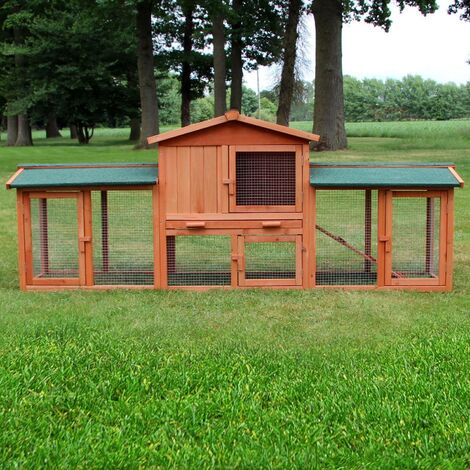 Cage Clapier Enclos lapin 203 x 53 x 85,5 cm  petits animaux Modele XXL 040 BB LOISIR