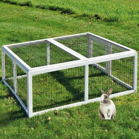 Cage Clapier á lapins Rabbit Run XL extérieur- Cage Mobile -Couleur Blanc 403 (1/5)