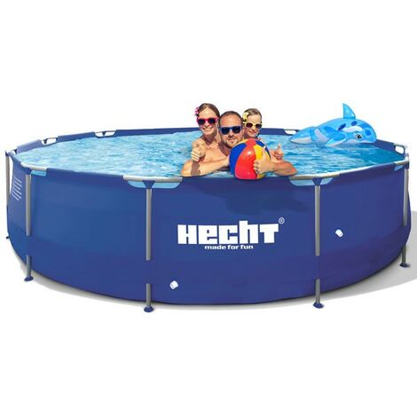 Piscine tubulaire hors sol ronde 360x76cm – Capacité 6125L – Structure en acier renforcé – Installation rapide et facile – Hecht (1/4)