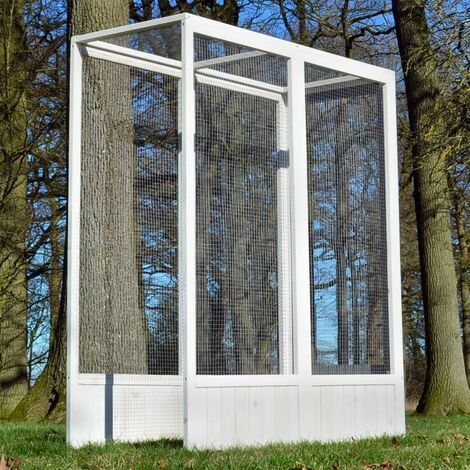 Voliere Cage a oiseaux en bois de haute qualite 52 x 114 x 136 cm extension Modele Luise 310