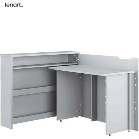 Lenart Bureau extensible avec rangement 115cm OFFICE CONSUS CW01P Gris droit (1/4)