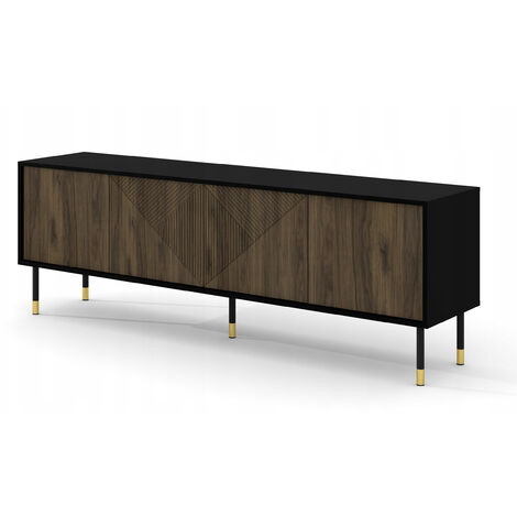 Meuble TV 180x40x61 cm meuble Hi-fi luxueux sur pied couleur noix WODUN (1/5)