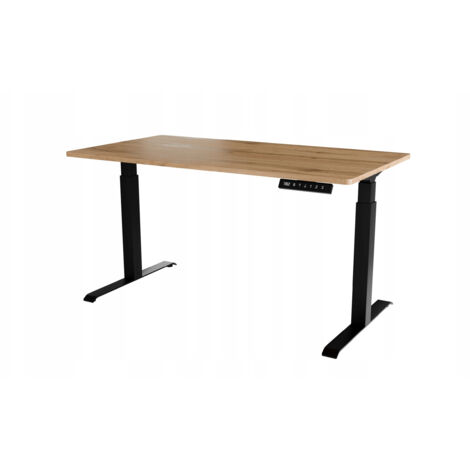 Bureau professionnel couleur chêne Wotan hauteur réglable électrique 150x80x120 NOMMA (1/2)