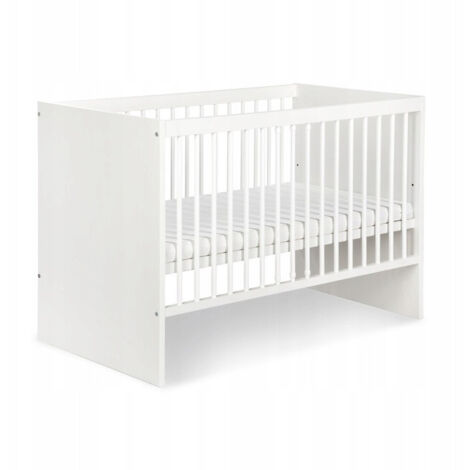 Lit bébé 140x70cm Blanc DALYA Lit à barreaux amovible (1/3)