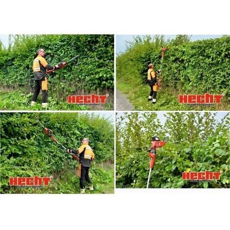 Hecht jardin 675 Taille haie telescopique 750 W 2.35 m a 2.80 m double coupe epee