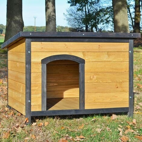 Niche Chien bois pin haute qualité avec toit pliant Carlo 226 XL 116 x 79x 82 cm
