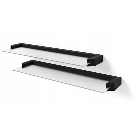 Etagère murale lot de 2 couleur Noir 60x3,7x19,5cm AURIS (1/4)