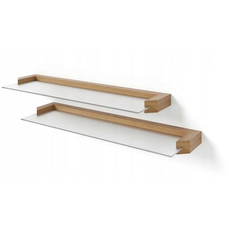 Etagère murale lot de 2 couleur wotan 60x3,7x19,5cm AURIS (1/3)