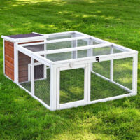 Bb-Loisir – Clapier enclos à lapins 128x46x100cm – Bois robuste – Maison intégrée – Résistant aux intempéries – Protection contre les prédateurs