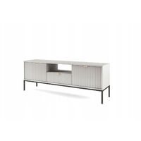 Meuble TV Gris 154x56x39cm NOEMIE meuble Hi-fi commode TV sur pied