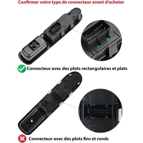 Levé Vitre 207 Avant Gauche Vitre Électrique Interrupteur 6554.QC, Interrupteur de Lève-Vitre 207 Commande Vitre 207 pour Peugeot 207 Citroen c3