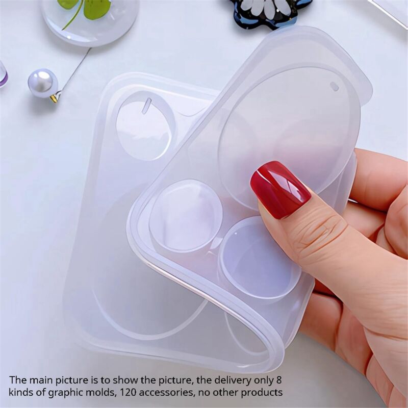 Zayookey 4-Piece Silicone Earring Mold Set - 50 Fruit & Veggie Cavities For Resin Jewelry DIY - View #6
