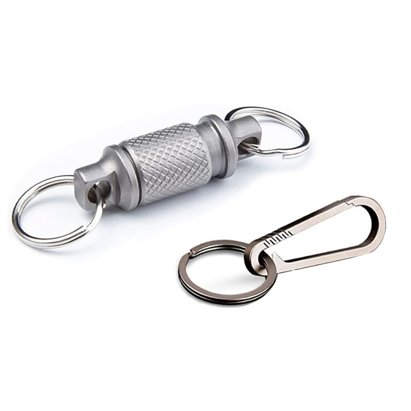 Titanium Alloy Keychain With 360° Rotation - Quick Release Key Ring Clip For Men & Women