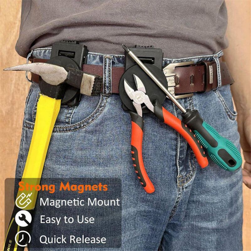 Magnetic Tool Belt Clip Non Slip Magnet Holder for Belt Magnetic Clip Accessories Hammer Screwdriver