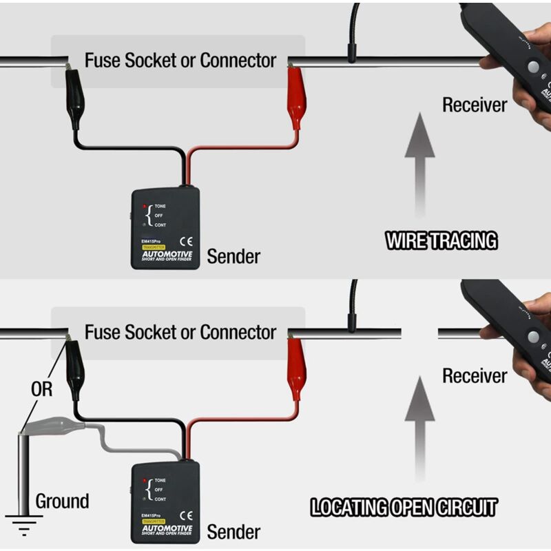 Automotive Cable Wire Tracker Tester Car Tracer Finder EM415Pro Automotive Cable Wire Tracker Tester Car Tracer Finder EM415Pro