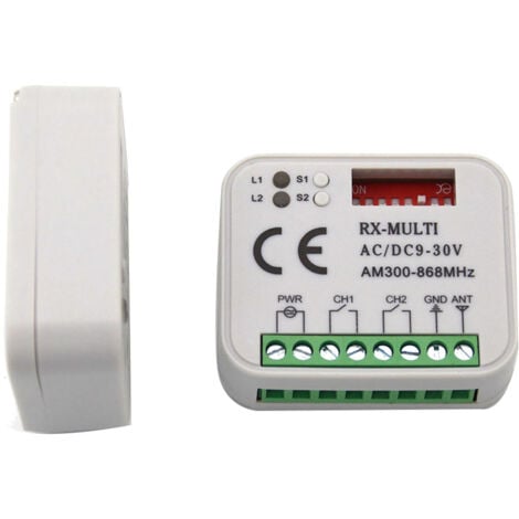 Garage Gate Remote Receiver 433 868MHz RX MULTI 300-900MHZ AC/DC 9-30V with Control
