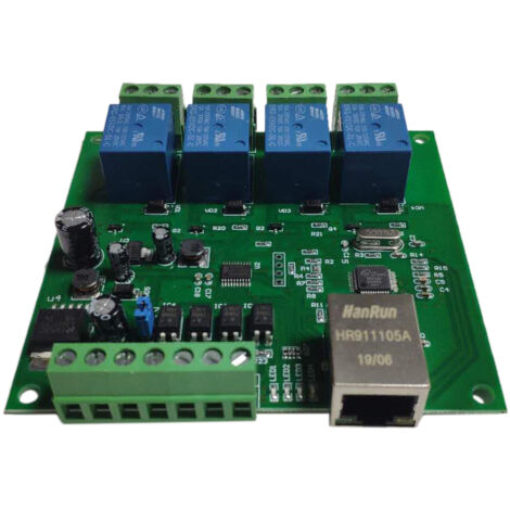LAN Ethernet RJ45 IP WEB Remote Control Board with 4 Channels Relay UDP ...