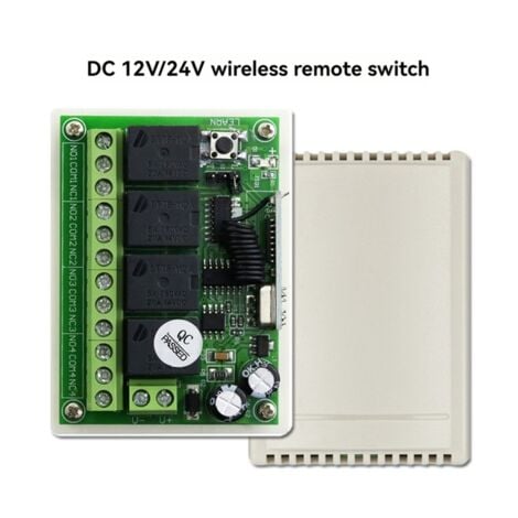 433MHz 12V 24V Relay Module Receiver+1000M Range Transmitter RF Wireless Remote Control Switch for Garage Light Motor