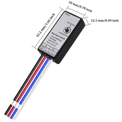 Wireless Remote Control RF 433Mhz Relay Receiver DC 3.6V 6V 12V 1CH Module for LED Lamp Light DIY