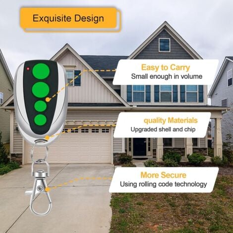 For M12 Gate Opener Remote Control 4-Button Transmitter for Automatic Swing Sliding Opener,433.92MHZ, 2 Pack