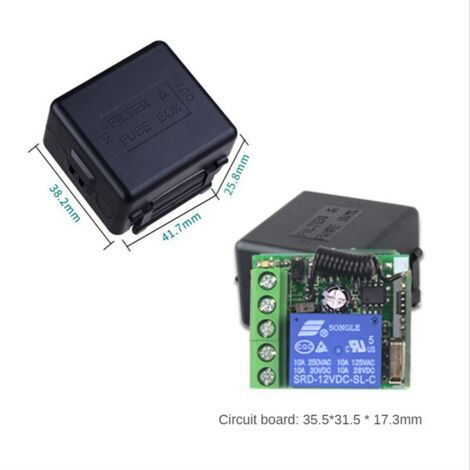 Wireless Remote Control Switch DC 12V 10A 433MHz RF Transmitter with Receiver for Anti-Theft Alarm System