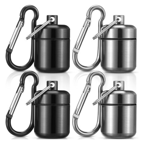 4 Pack Ear Plug Carrying Case Keychain, Portable Keychain Pill Case ...